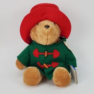 Paddington Bear Plush Kids Gifts Sears Green Coat Red Hat Holiday Book 12 inch